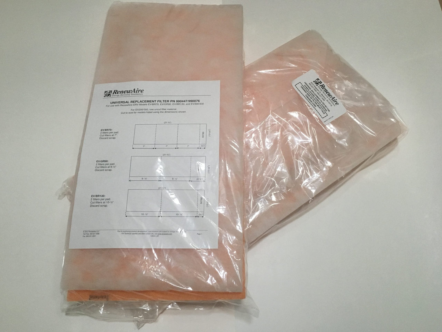 Filter 990076 - MERV8 - EV/BR/SL/BR (20, 40 or 60 filters)