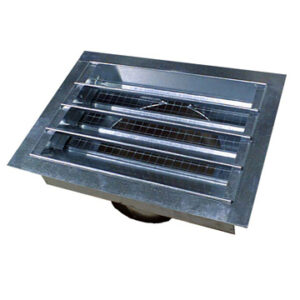 12 x 8 inch louver to 8 inch round galvanized metal